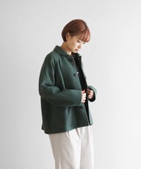 HUIS | “HUIS×尾州”ウールドットツイードショートコート（グリーン）【ユニセックス】319
