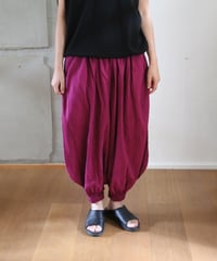 ヂェン先生の日常着 | バルーンパンツ太（赤紫）Sサイズ 【薄地】