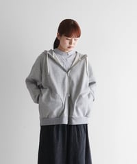 HUIS |【暮らしのおへそ一田さん×HUISコラボ】おへそパーカ（杢グレー）【ユニセックス】IHSW701