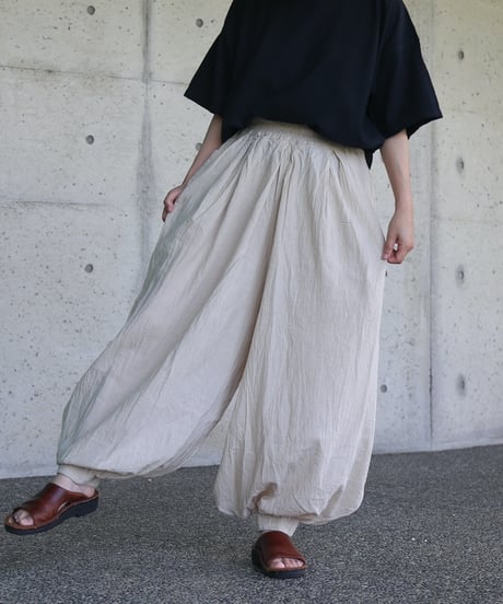 ヂェン先生の日常着 | バルーンパンツ太（生成）Mサイズ 【薄地】