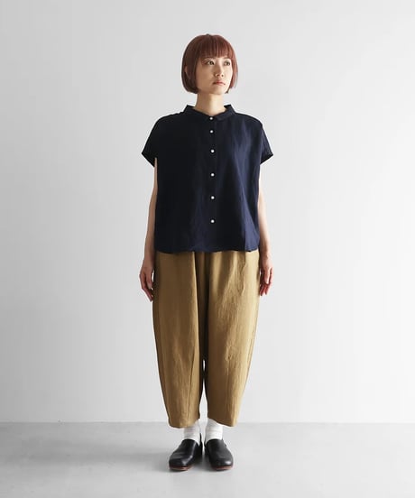 HUIS |やわらかラミーリネンバルーンパンツ（アースブラウン）【ユニセックス】506