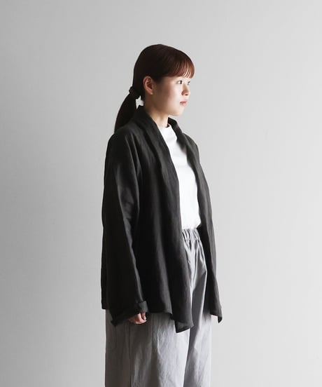 HUIS | シャトルリネンカーディガン（チャコールグレー）【ユニセックス】702