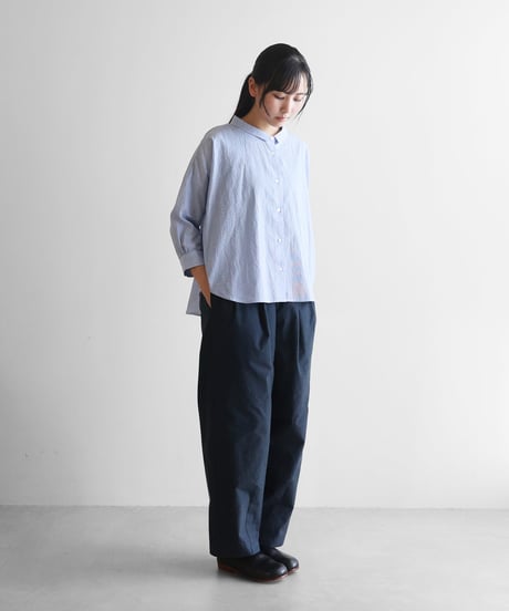 HUIS | ウォッシャブルウールコットンワイドパンツ（うるみ色）【ユニセックス】504