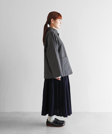 HUIS | ダウンプルーフコットンショートコート（トップ糸ダークグレー）【ユニセックス】319