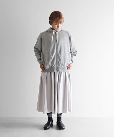 HUIS |【暮らしのおへそ一田さん×HUISコラボ】おへそパーカ（杢グレー）【ユニセックス】IHSW701