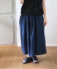ヂェン先生の日常着 | ワイドキュロット（紺）Mサイズ 【薄地】