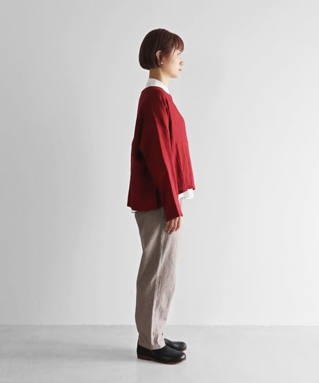 HUIS |綿麻バフクロスイージーワークパンツ（ライトブラウン）【ユニセックス】507