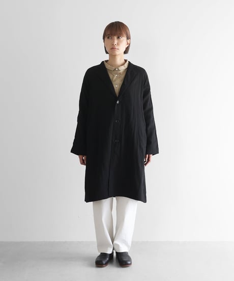HUIS | シャトルトリプルガーゼアトリエコート（ダークグレー）【ユニセックス】306