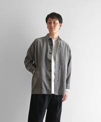 HUIS | 綿麻コーデュロイジャケット（細畝・ライトグレー）【ユニセックス】025