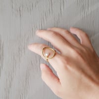 LS Pearl｜たまご型のゴールドリング【ケシパール】