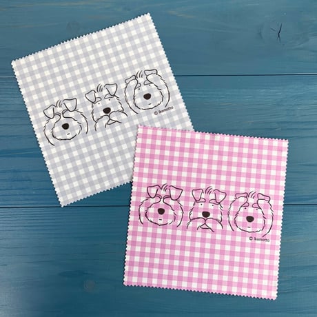 ３シュナの眼鏡クロス（マイクロファイバー製）スマホやタブレットにもおすすめ