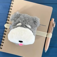 シュナウザーのぬいぐるみバンド（ペンホルダー付）ベルトサイズ調整可能