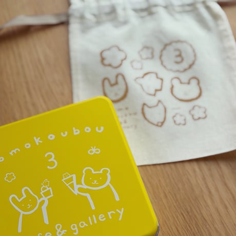 tomokoubou cafe & gallery 3周年記念クッキー缶