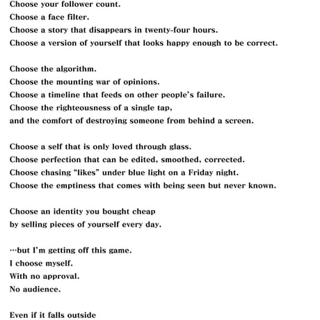 NO CHOICE,NO LIFE.Tシャツ