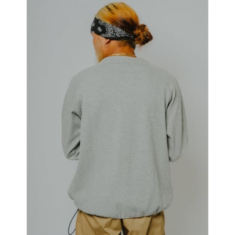 【BIG MIKE】Honeycomb Waffle Henry Neck Midweight L/S