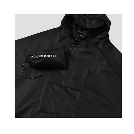 【NC by NO COFEE】パッカブル レインポンチョ BLACK