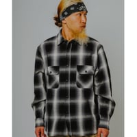 【BIG MIKE】Heavy Flannel L/S Shirt｜BLK×CHARCOAL×OFF