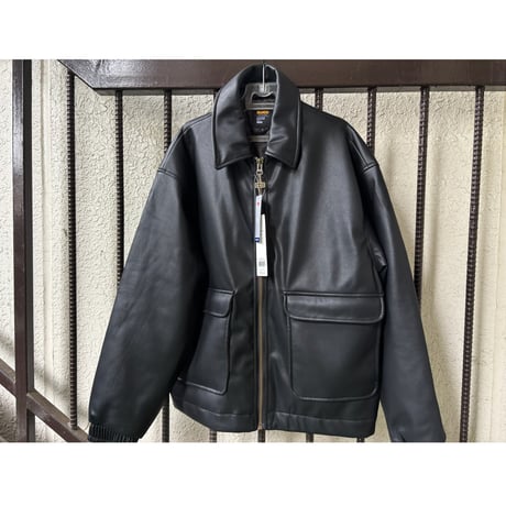 【BLUCO】シンセティックレザー ボンバージャケット