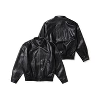 【NEWERA】シンセティックレザー ジャケット ニューヨーク・ヤンキース ブラック
