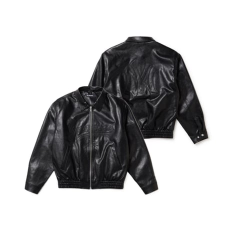 【NEWERA】シンセティックレザー ジャケット ニューヨーク・ヤンキース ブラック