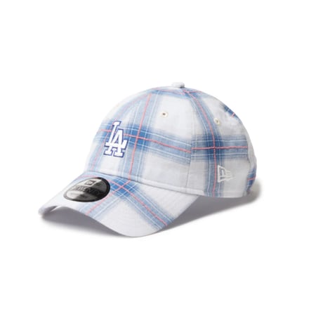 【NEWERA】9TWENTY Ombre Plaid オンブレチェック ロサンゼルス・ドジャース ブルー