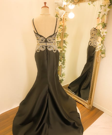 JOVANI 2wayストラップ マーメイドドレス　ブラック　MLサイズ