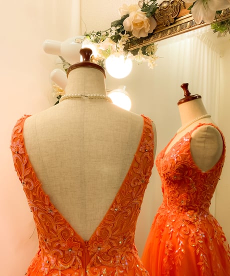 JOVANI Vネックレースボールガウン Mサイズ