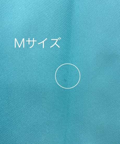 バイカラーデザイン ベアトップ編み上げドレス　ミントブルー　Mサイズ