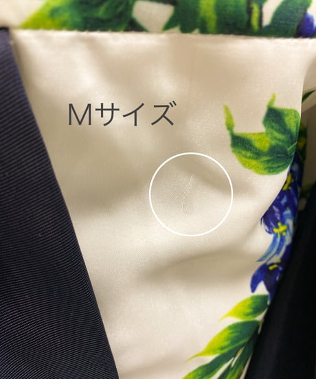 ボタニカル プリント ベアトップドレス　ネイビー　〜S,M,MLサイズ 追記あり