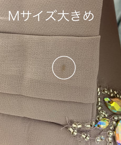 ウエストビジュー ワンショルダードレス　モーヴ Mサイズ 追記あり
