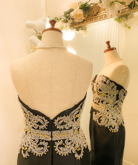 JOVANI 2wayストラップ マーメイドドレス　ブラック　MLサイズ