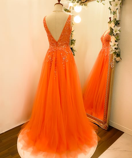 JOVANI Vネックレースボールガウン Mサイズ