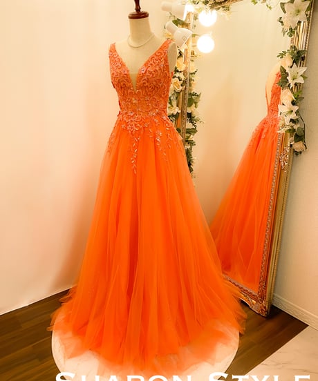 JOVANI Vネックレースボールガウン Mサイズ