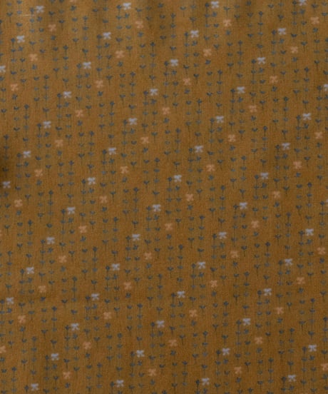 リボンタイム 黄土色 : ハノンオリジナルファブリック 20cm x 50cm