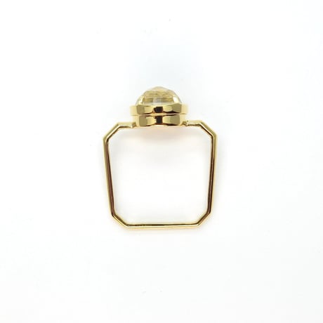 perfume bottle series　ring＜lemon quartz & shell＞