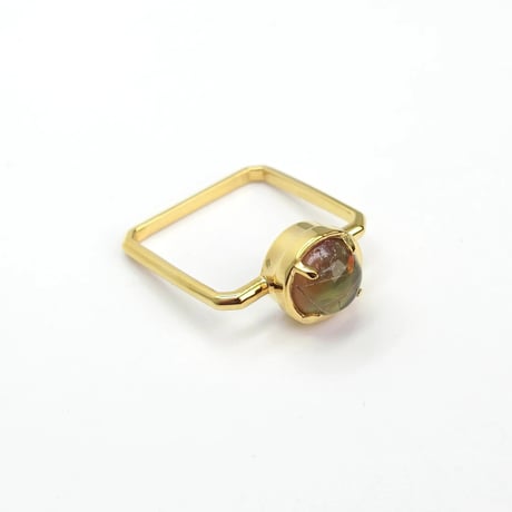 perfume bottle series　ring＜picture agate ＆ rutile quartz＞