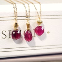 perfume bottle series　necklace＜ruby＞