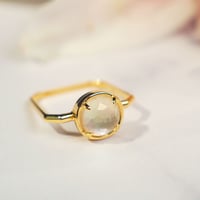 perfume bottle series　ring＜lemon quartz & shell＞