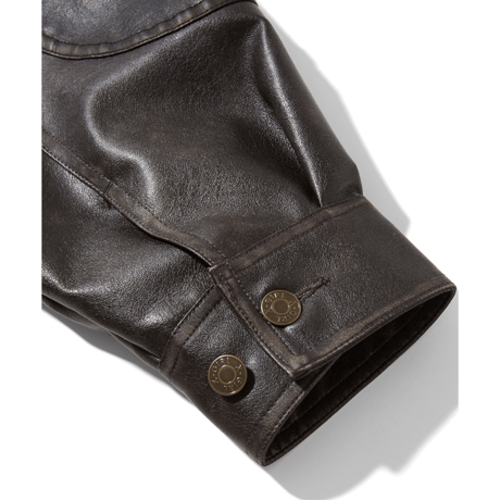 X-girl / FAUX LEATHER LOGO PATCH JACKET