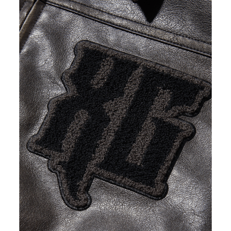 X-girl / FAUX LEATHER LOGO PATCH JACKET