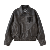 X-girl / FAUX LEATHER LOGO PATCH JACKET