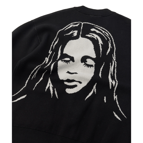 X-girl / FACE BACK JACQUARD KNIT CARDIGAN