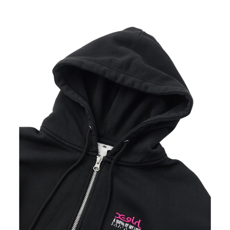 X-girl / FACE BOX AND MESSAGE ZIP UP SWEAT HOODIE