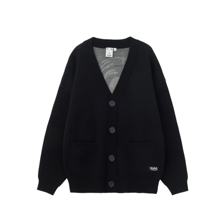 X-girl / FACE BACK JACQUARD KNIT CARDIGAN