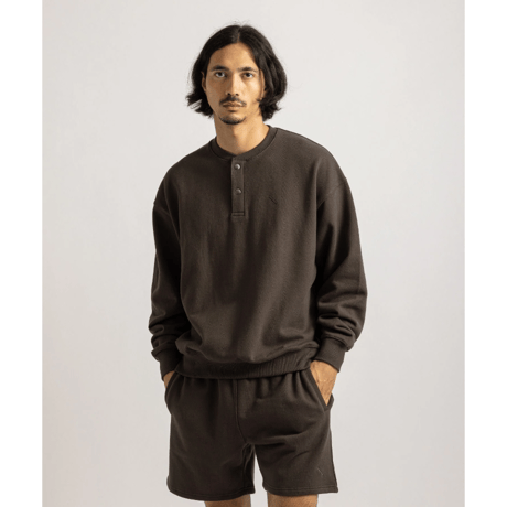 Saturdays NYC / Bowery Henley Neck Sweatshirt