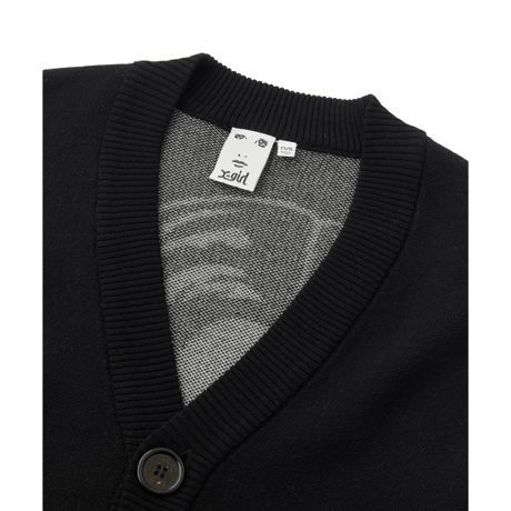 X-girl / FACE BACK JACQUARD KNIT CARDIGAN