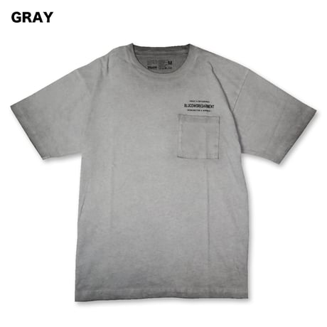 BLUCO(ブルコ) OL-22-057 ピグメントポケットTシャツ -Ticket- 2色(BLACK/GRAY)