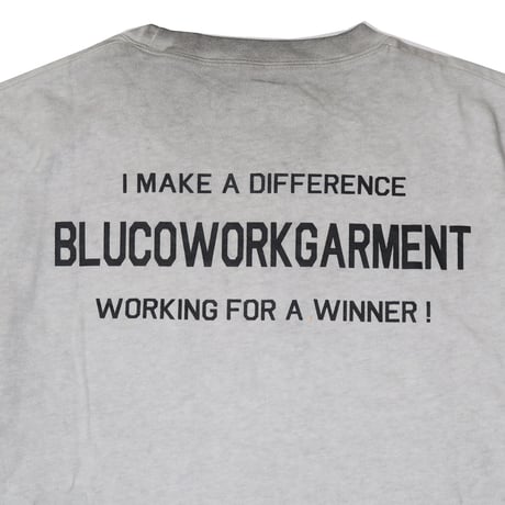 BLUCO(ブルコ) OL-22-057 ピグメントポケットTシャツ -Ticket- 2色(BLACK/GRAY)