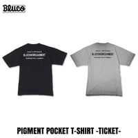 BLUCO(ブルコ) OL-22-057 ピグメントポケットTシャツ -Ticket- 2色(BLACK/GRAY)