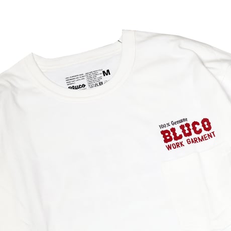 BLUCO(ブルコ) OL-12-034 ポケット L/S Tシャツ -BOLT- 3色(BLACK/NAVY/WHITE)
